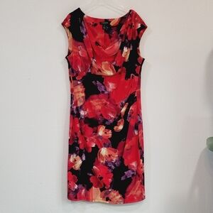 Lauren Ralph Lauren Red Floral Dress